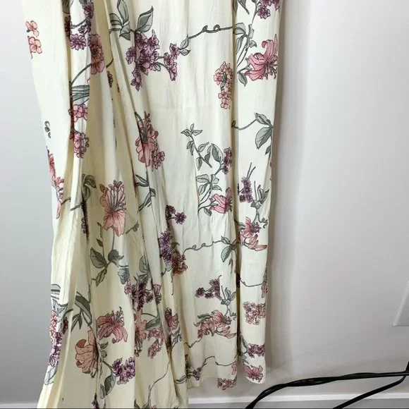 Flynn Skye Floral Bardot Maxi Dress Cream Size Small - Picture 12 of 15